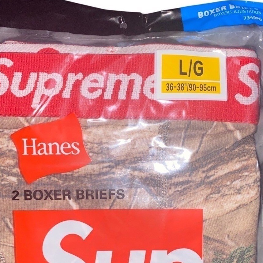 Supreme Hanes Realtree Camo Boxer Briefs Large 36-38 Tree Camo
