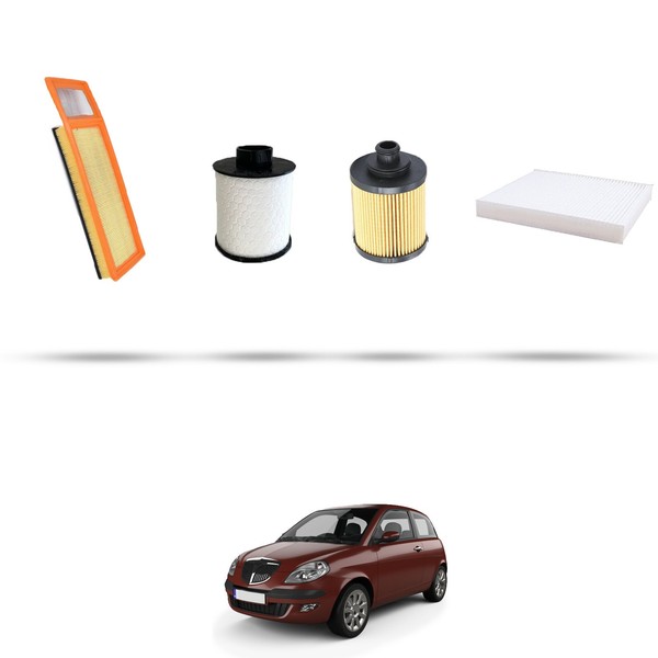 Hoffcar Set Service - 4 Filter Kompatibel Mit Lancia Ypsilon 1.3 JTD 55Kw Von-image