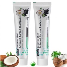Kokos Aktivkohle Zahnpasta Fluoridfrei 2er Pack Whitening Zahnpasta