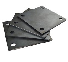 4-inch Steel Plate with Holes. 4 PCS 4"x4"Steel Plate Made from Premium 9 Gau...