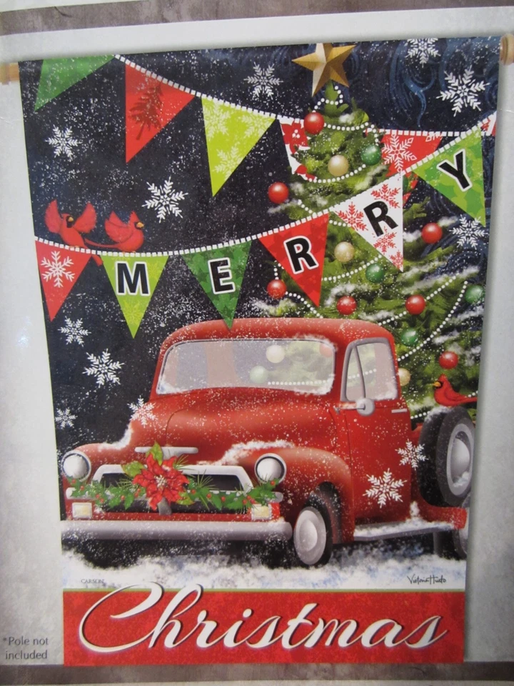 Bandeira de Natal Carson Flag Trends Pickup Truck Grande Dupla Face ~ 28x40 - NOVO - Imagem 2 de 4