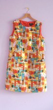 Tahari Dress 10 NWT Sleeveless Artsy Abstract Modern Art Print  
