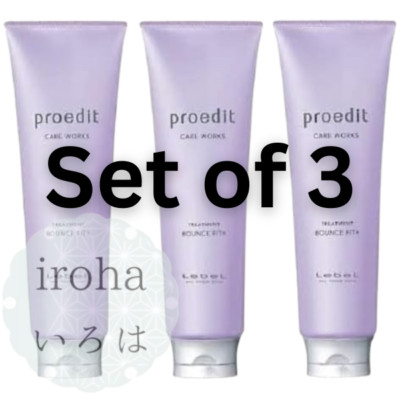 LebeL Proedit Care Works Treatment Bounce Fit Plus 250ml Set of 3