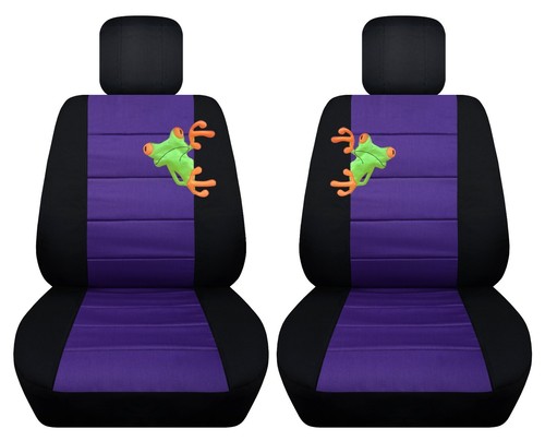 Juego de fundas de asiento de coche delanteras para Jeep Wrangler JK 2007-2018 diseño de rana - Imagen 16 de 20