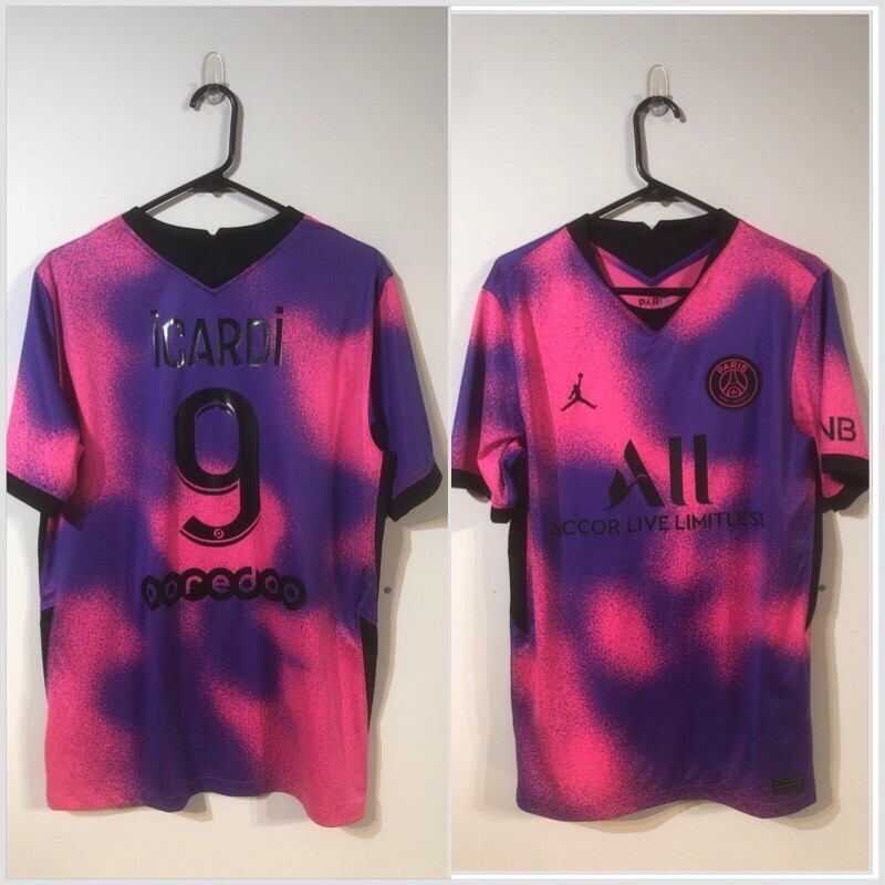 Icardi #9 Paris St Germain 2020/21 Medium 4th Shirt Nike Excellent
