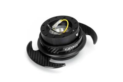 NRG Quick Release 3.0 Black Carbon Fiber w/ Paddle Shifter Style Release Ring