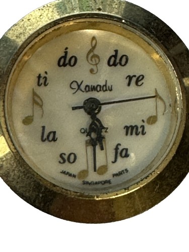 STUNNING! Xanadu watch with  floating crystals Quartz Xanadu Gold watch Leather wristband Art Deco-Floating  main image 3
