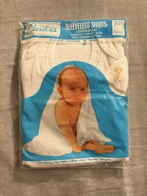 Vintage 2 Pc 60 s Carters Jiffon T-Shirts Unsure Of Size Baby Clothes NWT
