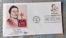 EMILY BISSELL ORIGINATOR ANTI-TB SEALS 1980 GILL CRAFT CACHET FDC  UNADDR