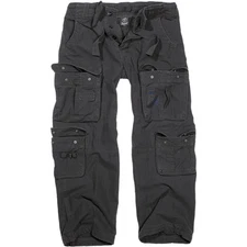 Brandit Mens Pure Vintage Police Combat Trousers Security Work Cargo Pants Black