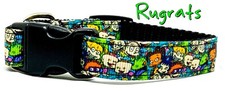 Rugrats Dog collar handmade adjustable buckle collar 5/8"wide or leash small dog