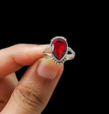 Red Garnet Ring 925 Sterling Silver Ring Handmade Gemstone Ring Women's Ring