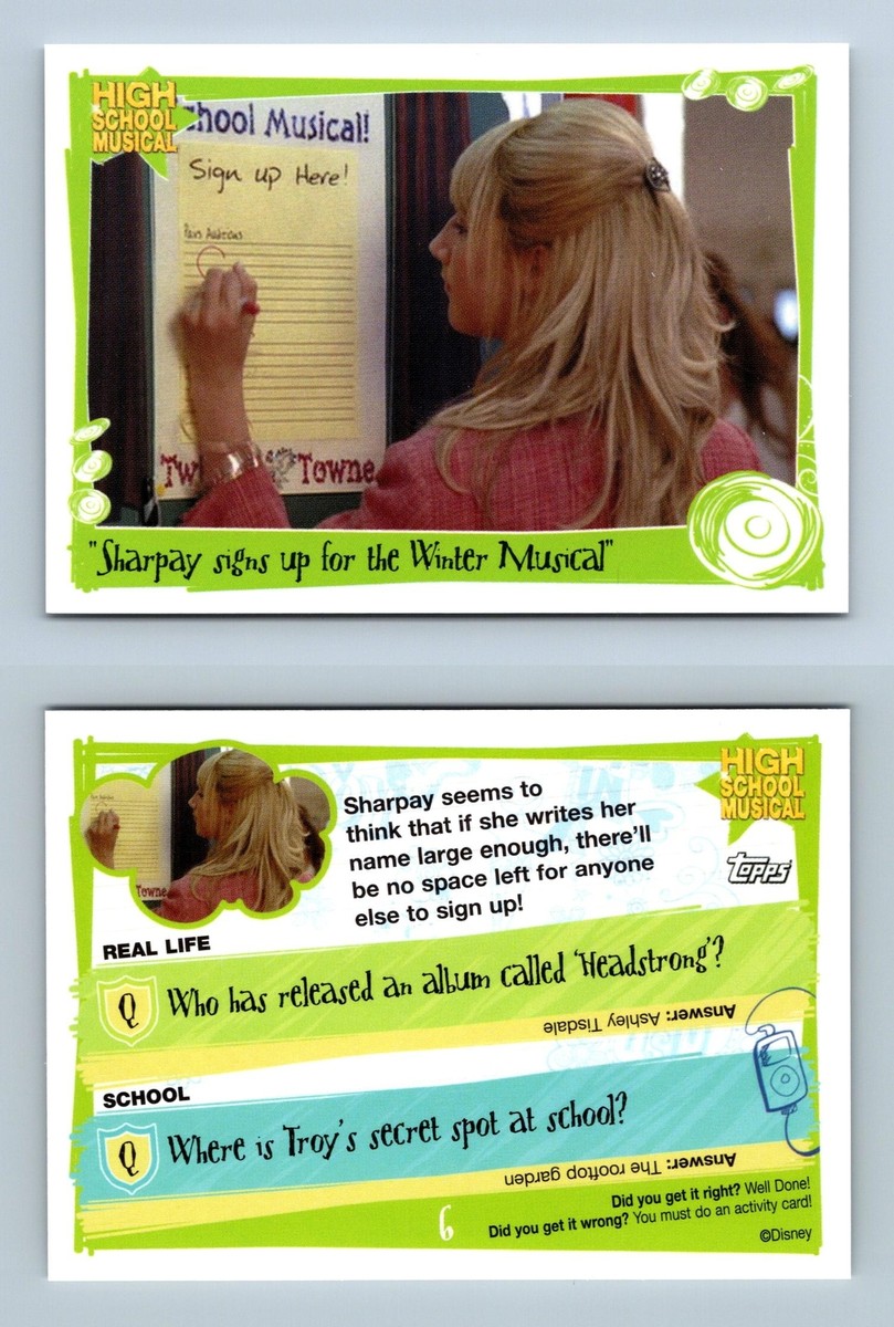 Sharpay Signs Up #6 High School Musical 2 Topps TCG Card