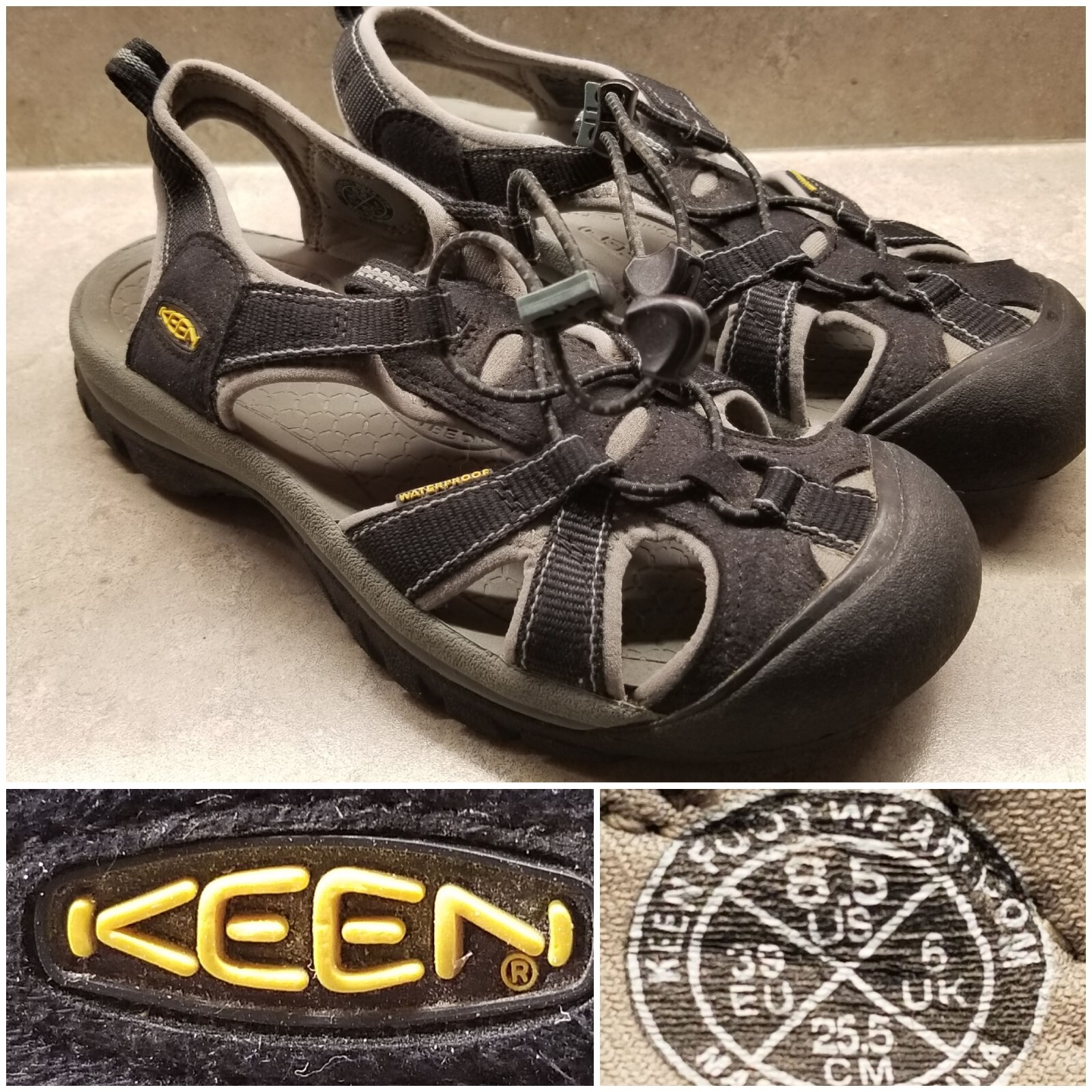 Scarpe sandali donna KEEN passeggio escursionismo nero misura 8 5 impermeabili