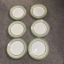 Antique Rare Burgess & Hill Burleighware Claremont Lge Side Plates Cica 1920s
