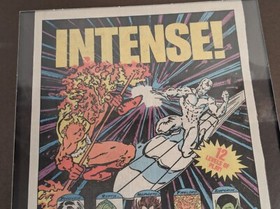 Vintage 1990 Silver Surfer NES Game Ad, Laminated, Framed, Retro Gaming Art