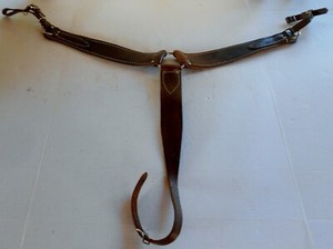 Heavy Duty Western Horse Saddle LEATHER BREAST COLLAR / PLATE Strap Girth
