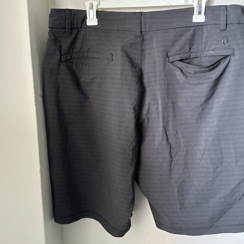 Hang Ten Board Shorts Mens Size 38 Gray Hybrid Surf Swim Striped NWOT - Picture 14 of 18
