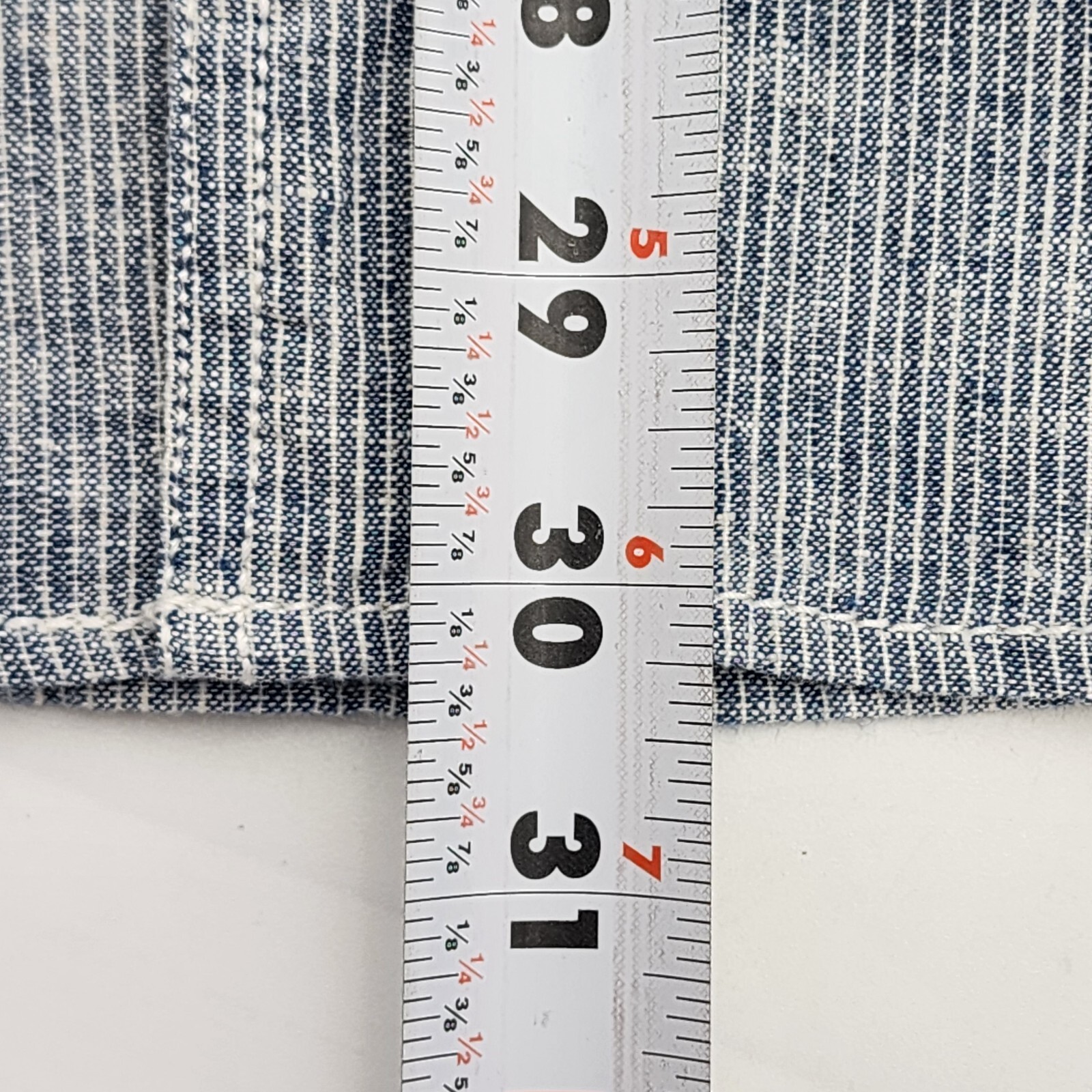 Converse One Star Mens Button Shirt Blue White Stripe Pockets Size XL thumbnail 7