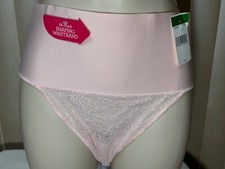 Maidenform Shaper Thong Panty L Shaping Waistband Tame Your Tummy Pink DM0049