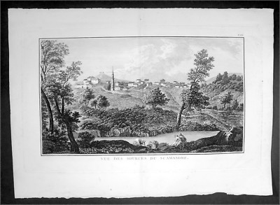 #ad 1802 J B Lechevalier Antique Print Karamenderes River Troy in Çanakkale Turkey $55.98