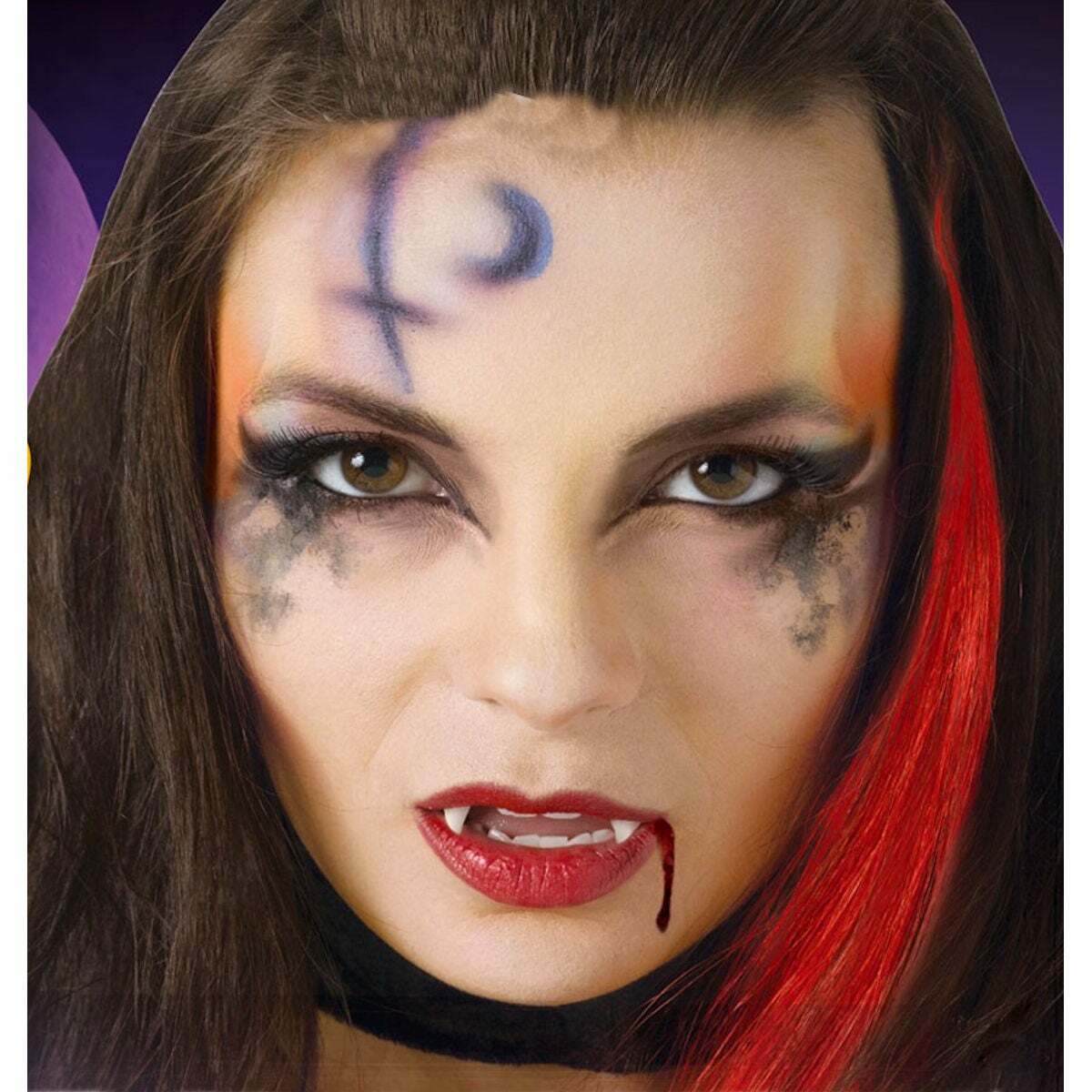 Vampir-Make-up-Tasche – Gruselig Cooles Design Für Horror-Fans, 23,5x17 Cm – Aus Baumwolle & Leinen