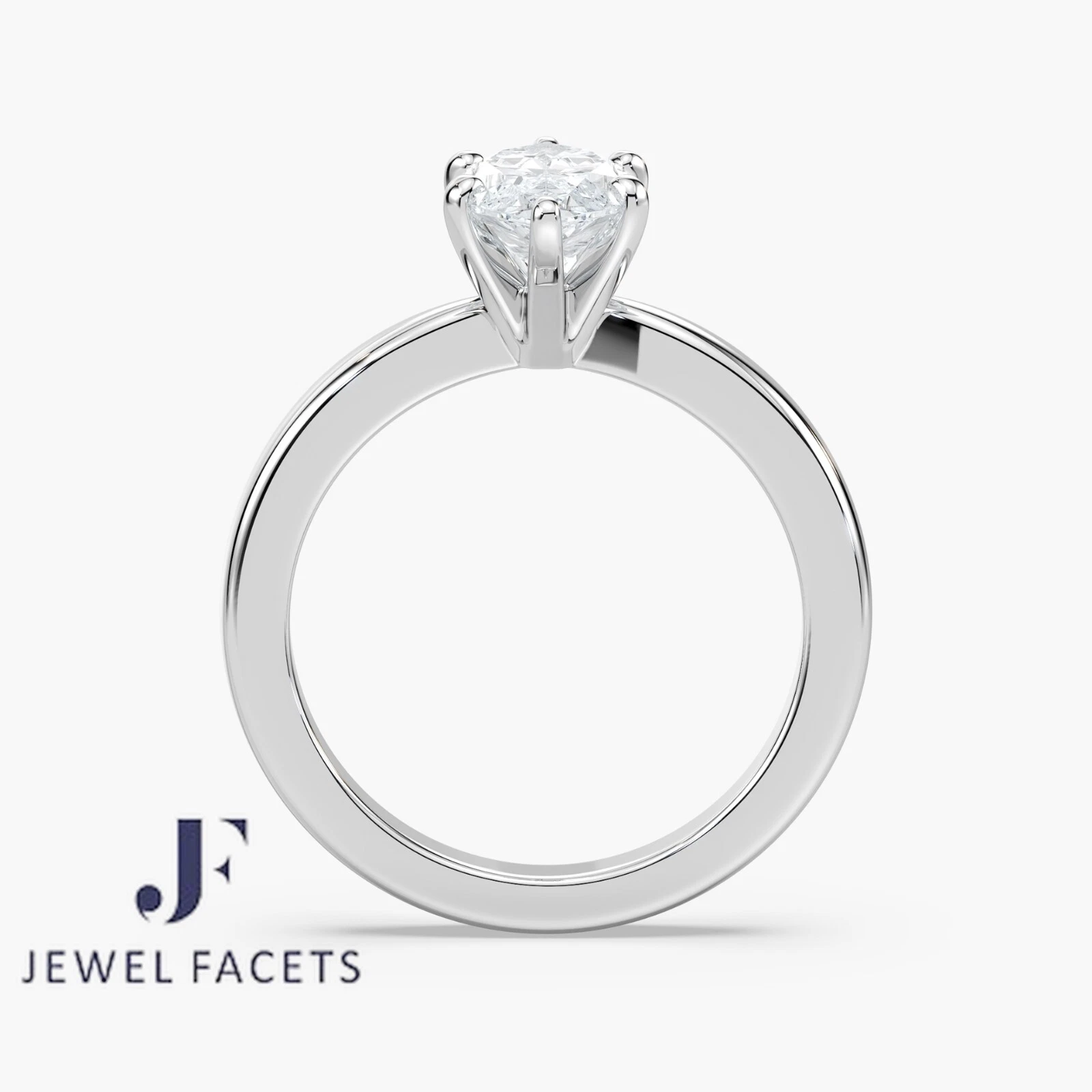 IGI Certified 1.51 Carat F/VS 14k Gold Marquise Cut Lab Grown Diamond Ring image-4