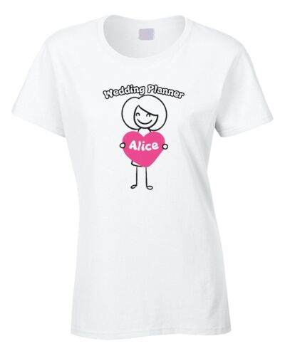 Wedding Planner Ladies Womens T-Shirt Gift wedding Married Hen Party Add Name - Picture 1 of 1