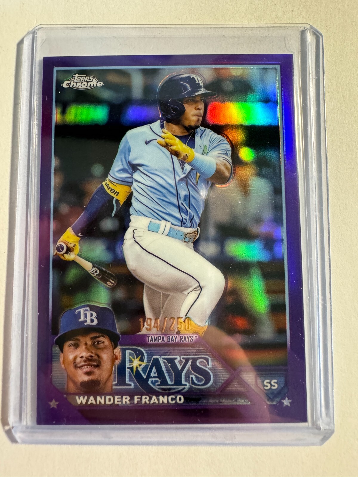 K142,745 - 2023 Topps Chrome Purple Refractors #71 Wander Franco #/250