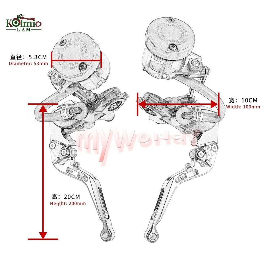 Fit For Honda cbr1000rr vtr1000f cb1000r Front Brake Master Cylinder Lever Pump - Image 2 of 4