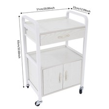 Salon Storage Cabinet 1 Drawer Storage Cart Movable Beauty Organizer With Wheels