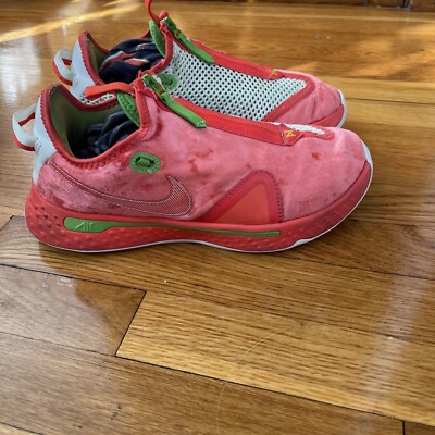 Nike PG 4 Christmas Edition Basketball Shoes Red Green CD5082- 602