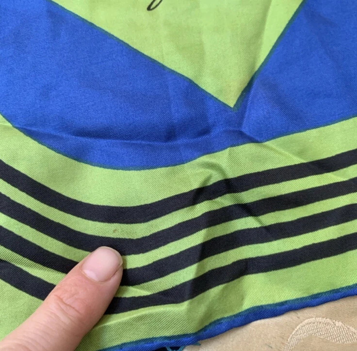 винтажный Schiaparelli многоцветный яркий мод шелковый шарф - Изображение 4 из 4