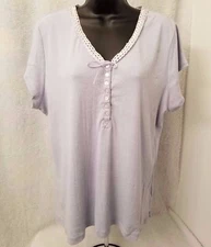 Earth Angels Womens Sleepshirt Shirt Size XL X Large Blue