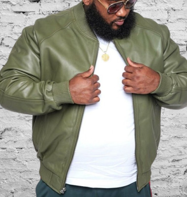 Designer New Men's Olive Green 100% Real Leather Jacket Bomber Coat Jacket