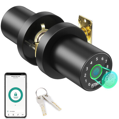 Fingerprint Smart Door Lock Electronic Keypad Door Knob Deadbolt Biometric Code