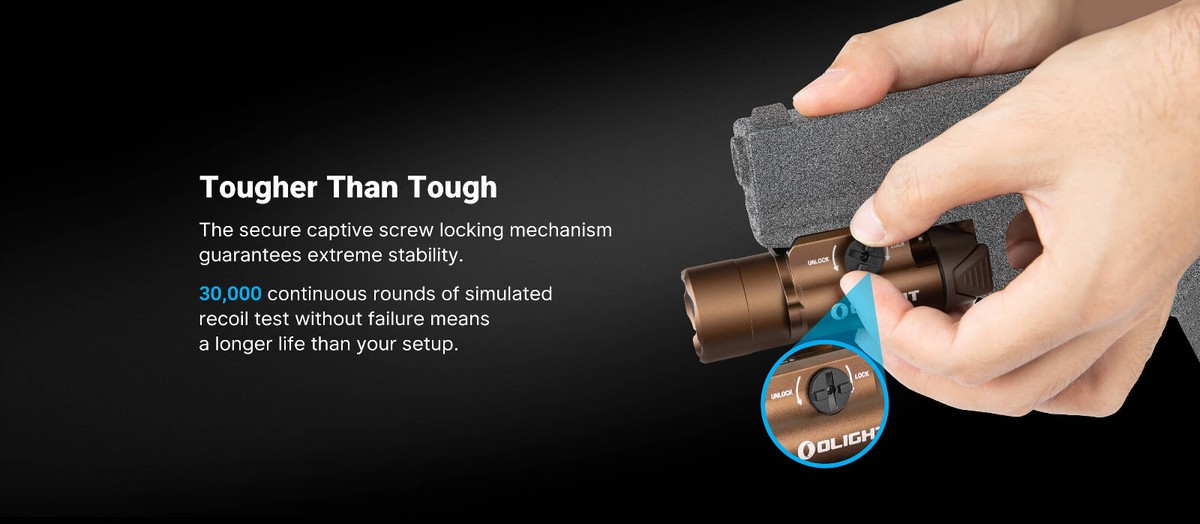Olight PL Turbo Valkyrie Tactical Weaponlight – 800 Lumens Long-Range LED Desert Tan