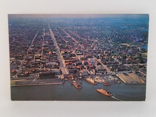 Postcard City of Portsmouth Virginia as Seen From the Air c1955 - 第 1/2 張圖片