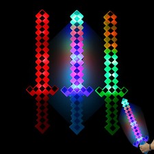 Diamond Pixel XL Sword Motion Activated  Flashing Lights Toy Kids Mine Gaming