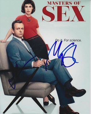 MICHAEL SHEEN and LIZZY CAPLAN signed 8x10 MASTERS OF SEX MASTERS