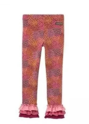 Matilda Jane Girls Late Bloomer Floral Ruffle Leggings size 8 Stretch New - Image 1 of 2