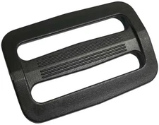 1.5" Black Plastic Tri-Glide Slides Smooth Adjustable Webbing Slider Buckle Pack