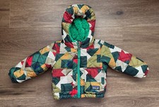 Patagonia Baby Boy Reversible Tribbles Outwear Puffer Hooded Jacket Sz 3-6 Mo