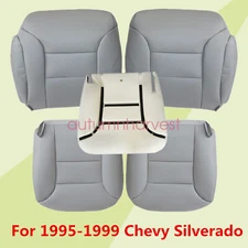 For 1995 1996 1997-1999 Chevy C/K1500 Front Bottom Top Seat Cover & Foam Gray