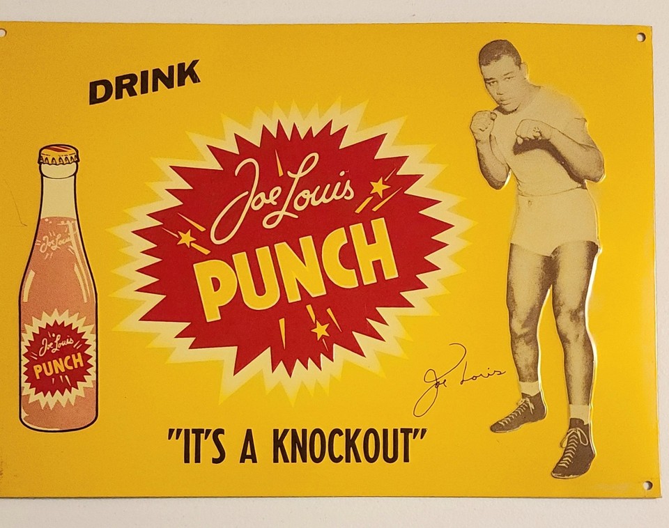1940s Vintage Joe Louis Punch Soda “It’s a Knockout” Boxing Advertising ...