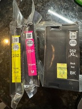 Epson 252 Ink Cartridge Set of 3 NEW OEM Sealed BLK Yellow Magenta
