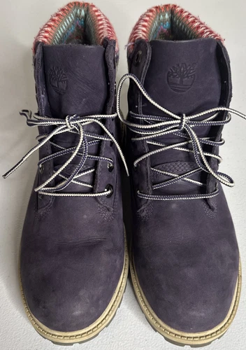 Stivaletto impermeabile nabuk 6 pollici viola TIMBERLAND per ragazze 9595R taglia 6