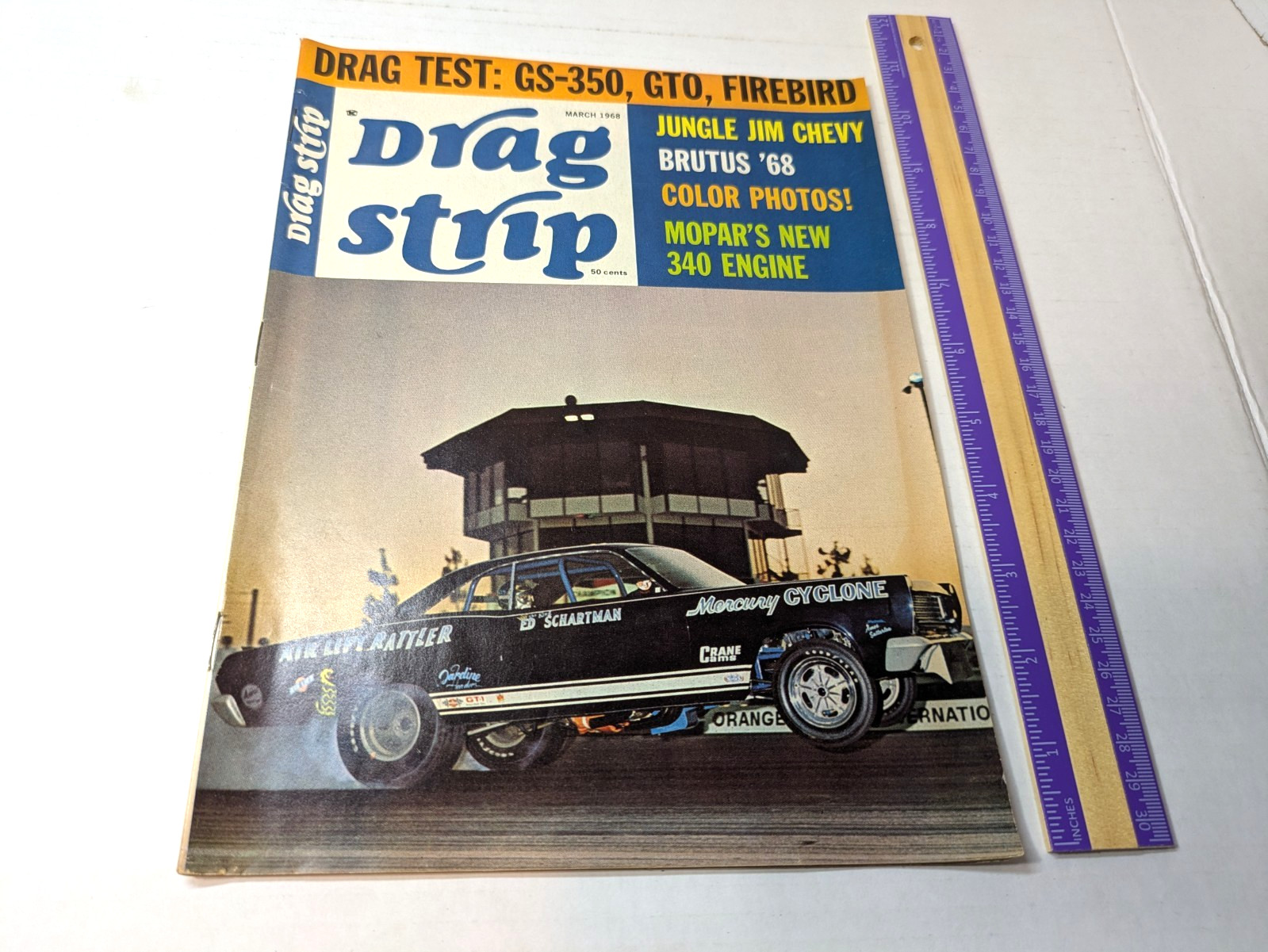 Drag Strip  March 1968 Chevy Brutus 68 Muscle cars Mopar Drags Magazine  w Ads