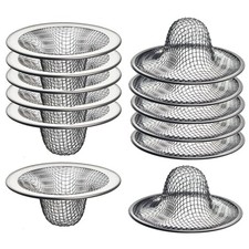 12 Pack 2.125 Inch Mesh Sink Drain Strainer Hair Catcher for Bathroom Sink