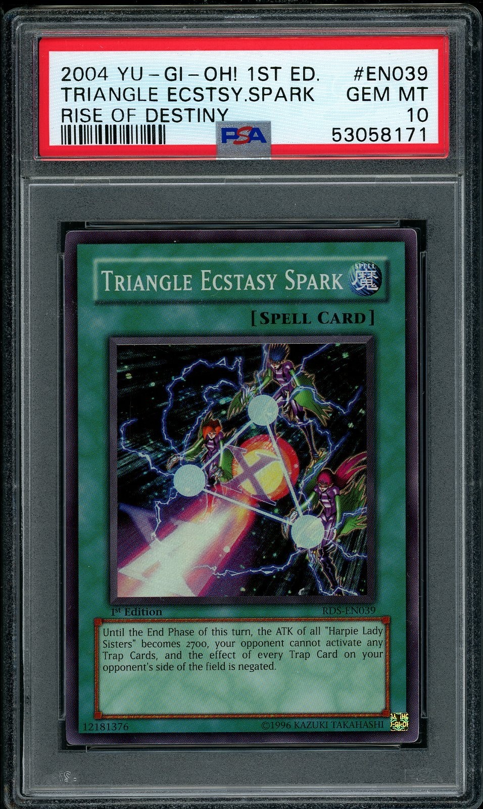 2004 Yu-Gi-Oh! YU-GI-OH! RDS-RISE OF DESTINY #EN039 Triangle Ecstsy.Spark front